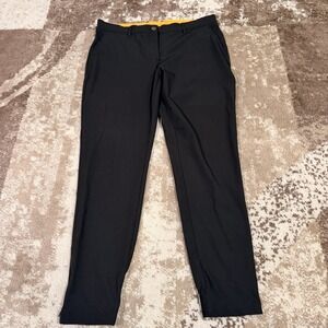Macade Golf Slim Fit Jogger Pants Men's 34x28 Black Zip Ankle Stretch
